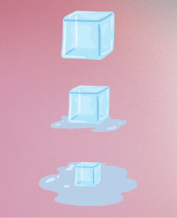 ice cubes melting