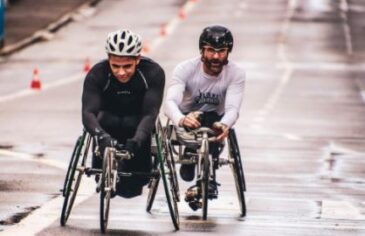 Two cyclists